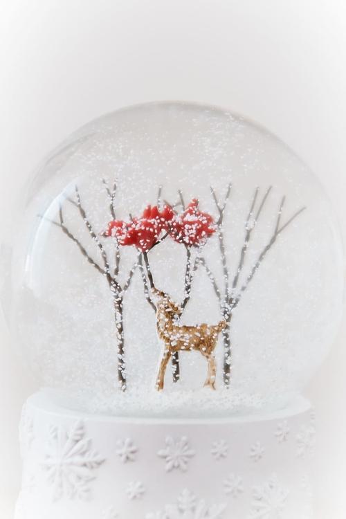 冰晶雪球里的圣诞时光